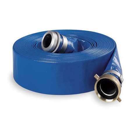 Blue water suction and discharge hose.