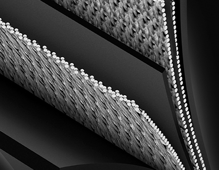 Cross section of a solar shield conveyor belt.